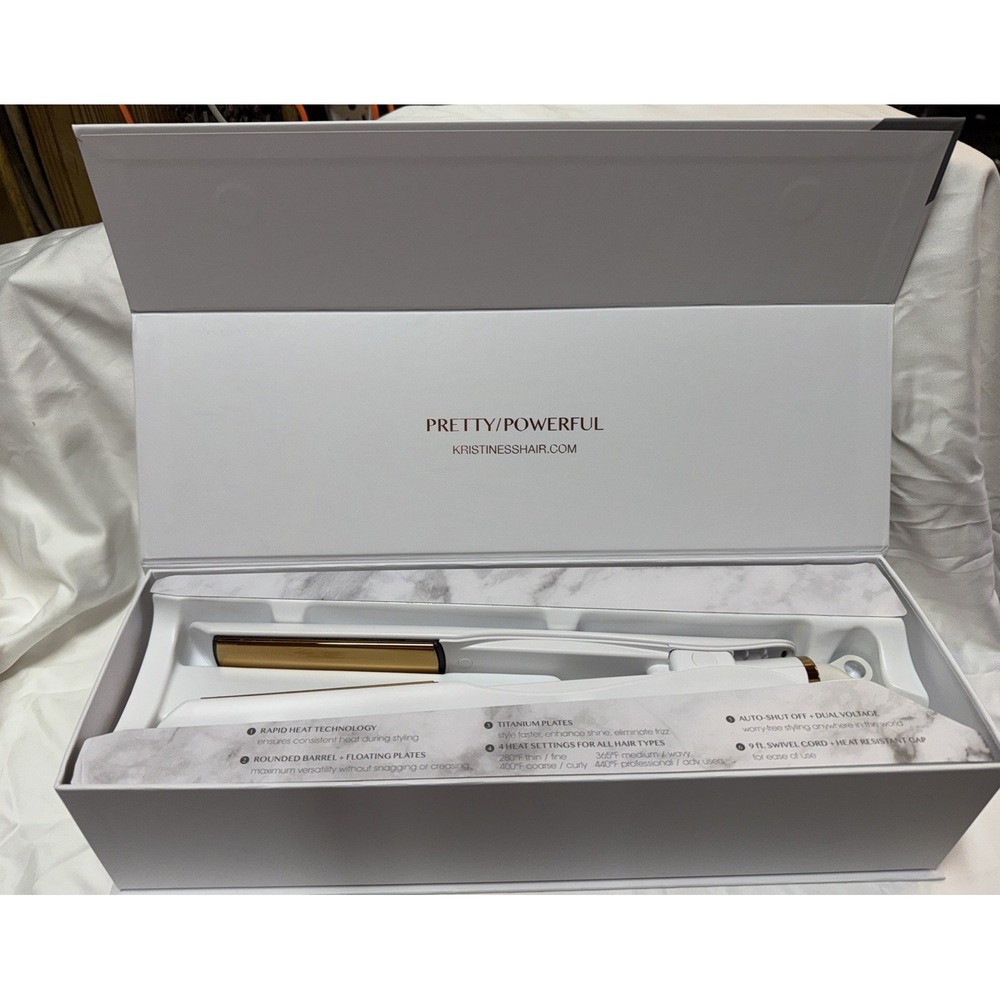 Kristin Ess Titanium Flat Iron Hair Straightener and Curler - Dual Voltage - Picture 3 of 4